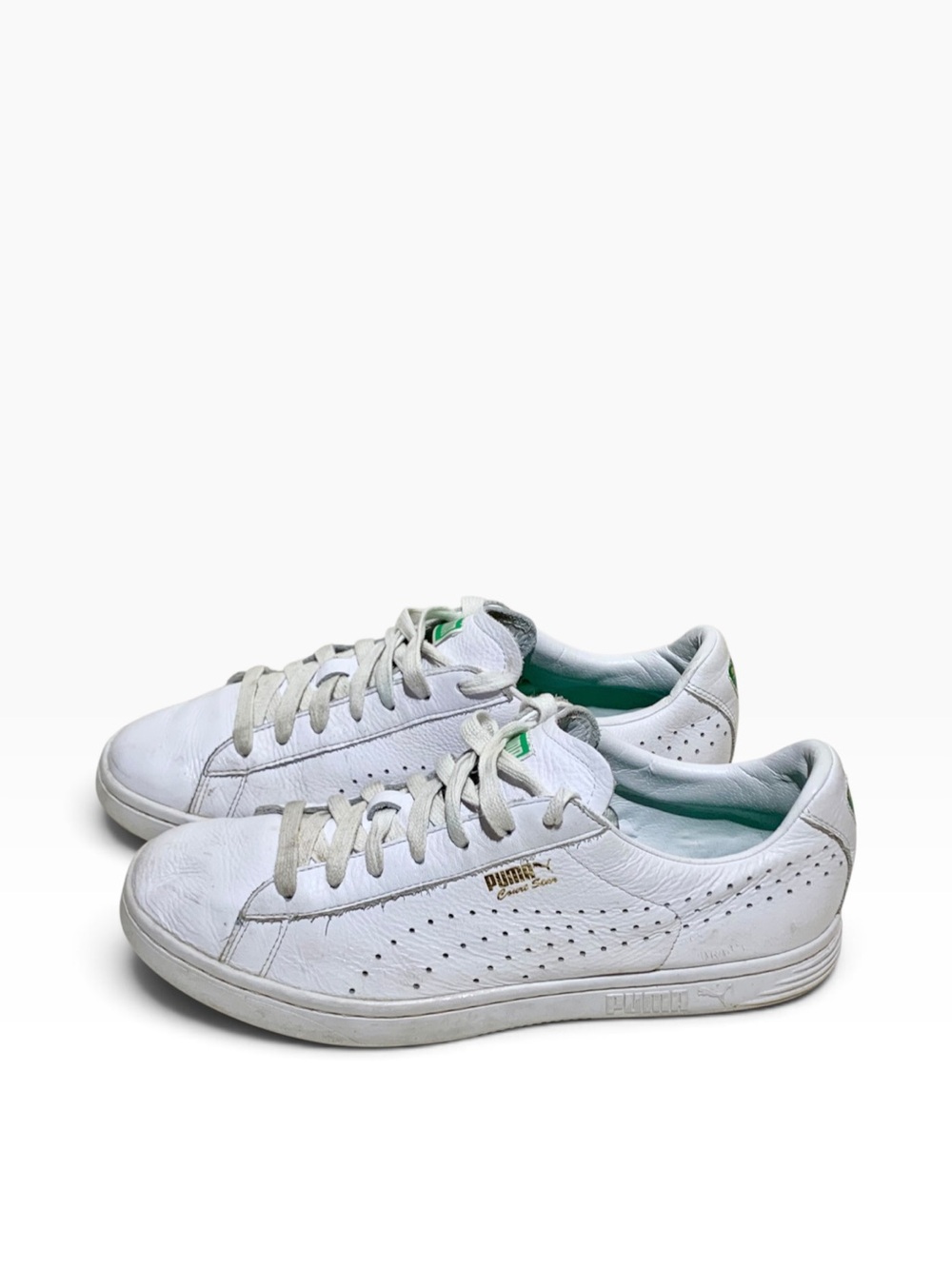 Menβs Puma Leather Court Star NM Retro Low Tops Size 12
